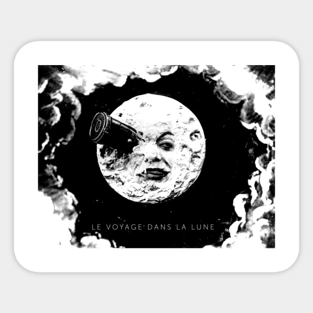 Le voyage dans la lune Sticker by dimanch